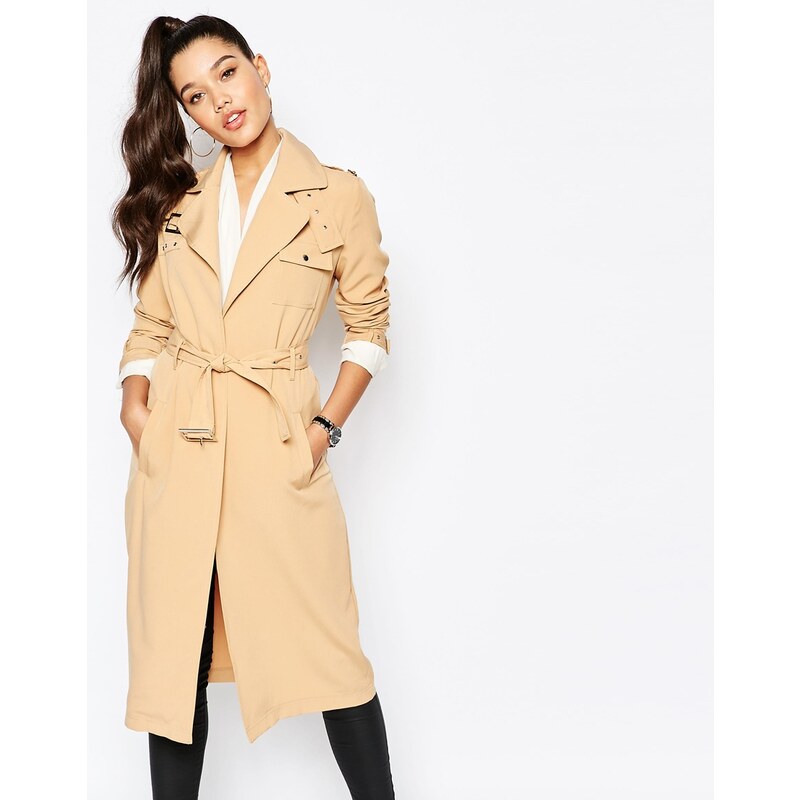 Missguided - Trench-coat militaire - Beige
