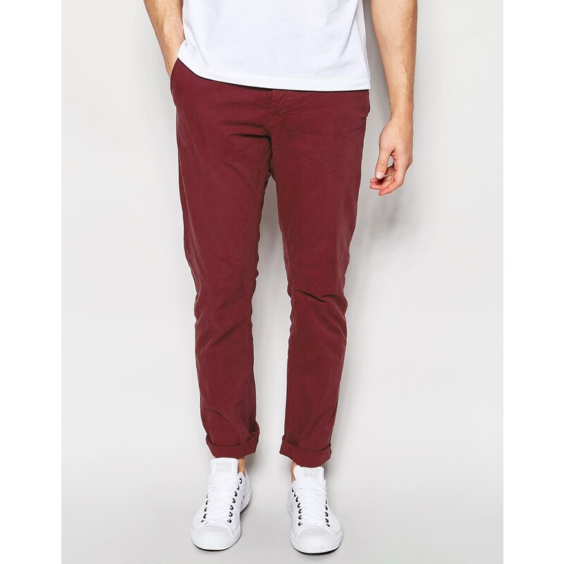 Only & Sons - Pantalon chino slim - Rouge