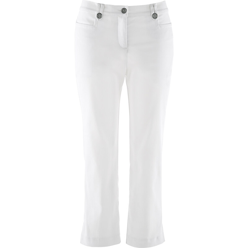 bpc bonprix collection Pantalon bengaline 3/4 blanc femme - bonprix