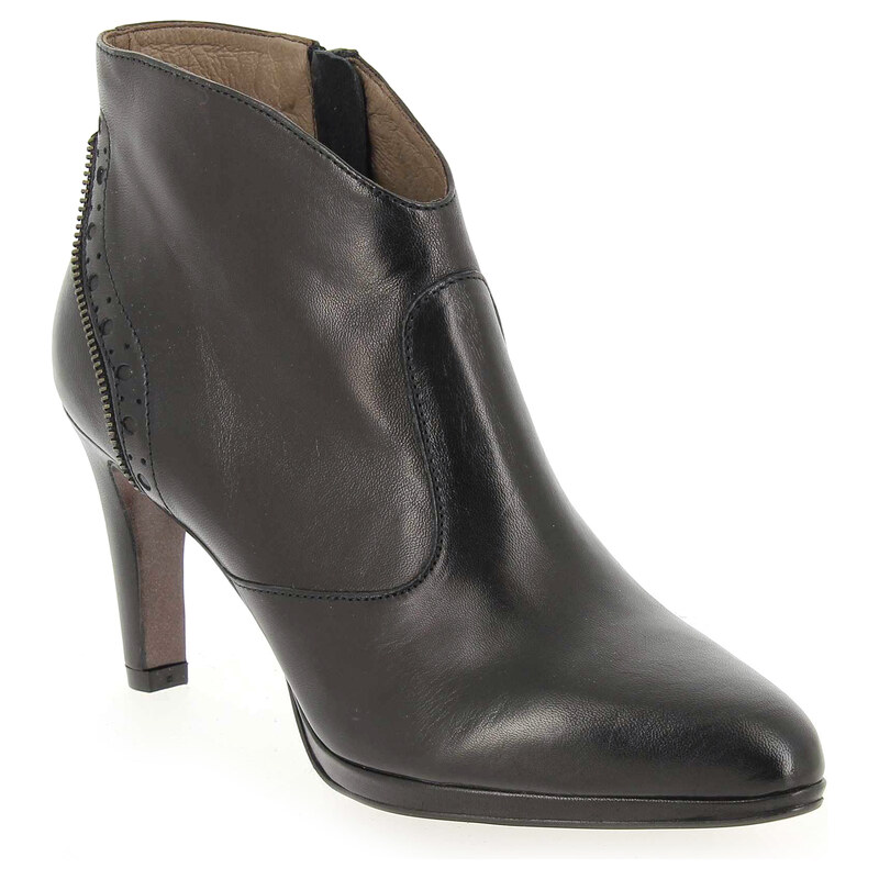 Boots Rosemetal J1036C Noir pour Femme en Cuir - Promo