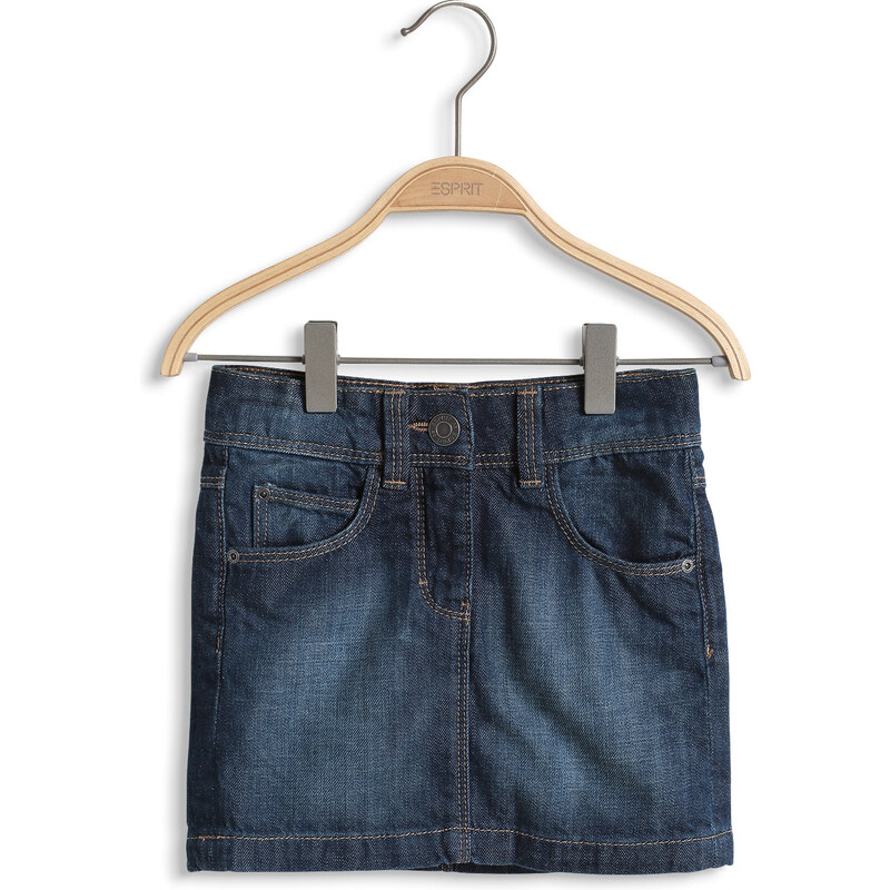 Esprit Jupe en jean 5 poches, taille ajustable