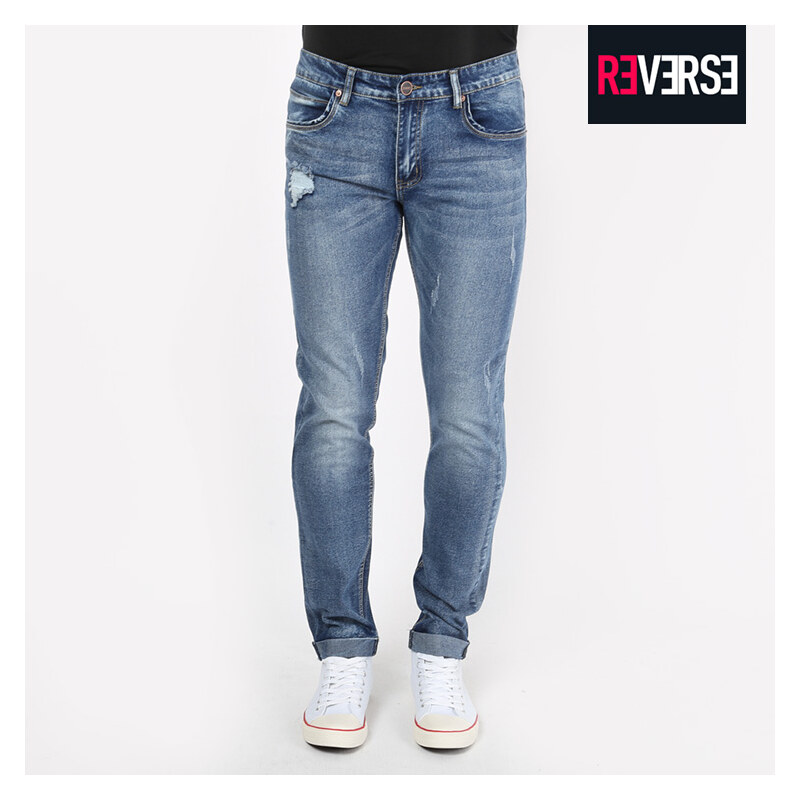 Re-Verse Jeans slim look usé
