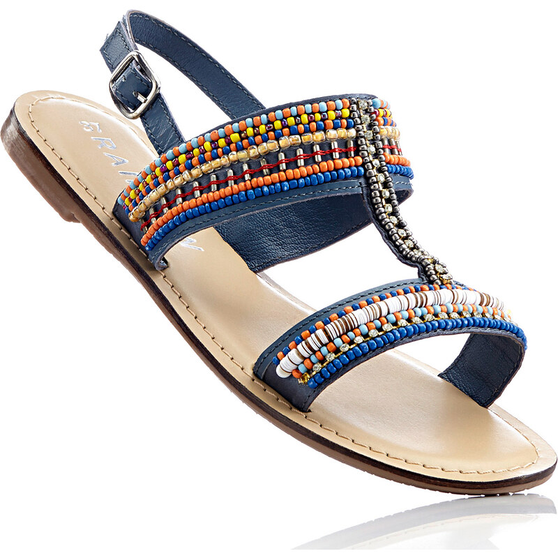 RAINBOW Sandales cuir bleu chaussures & accessoires - bonprix