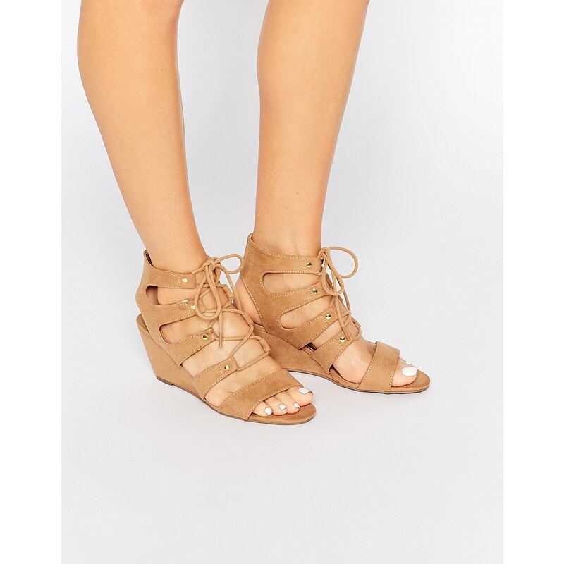 Head over Heels By Dune - Kadence - Sandales compensées style ghillies - Sable - Beige
