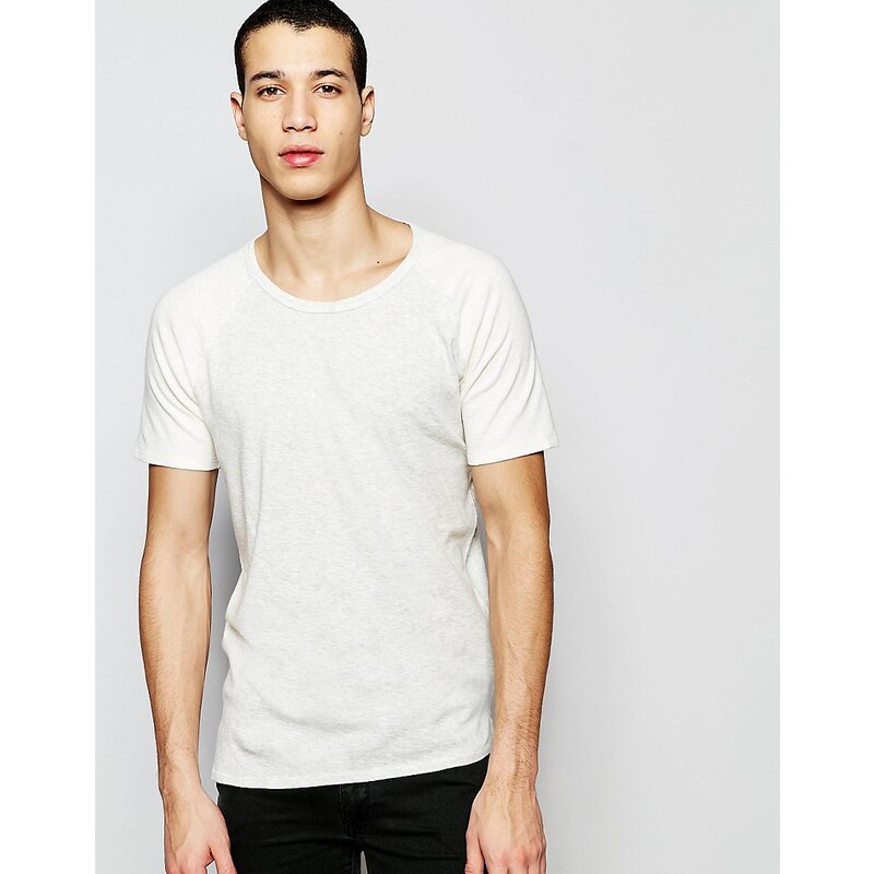 Selected Homme - T-shirt à manches courtes raglan - Beige