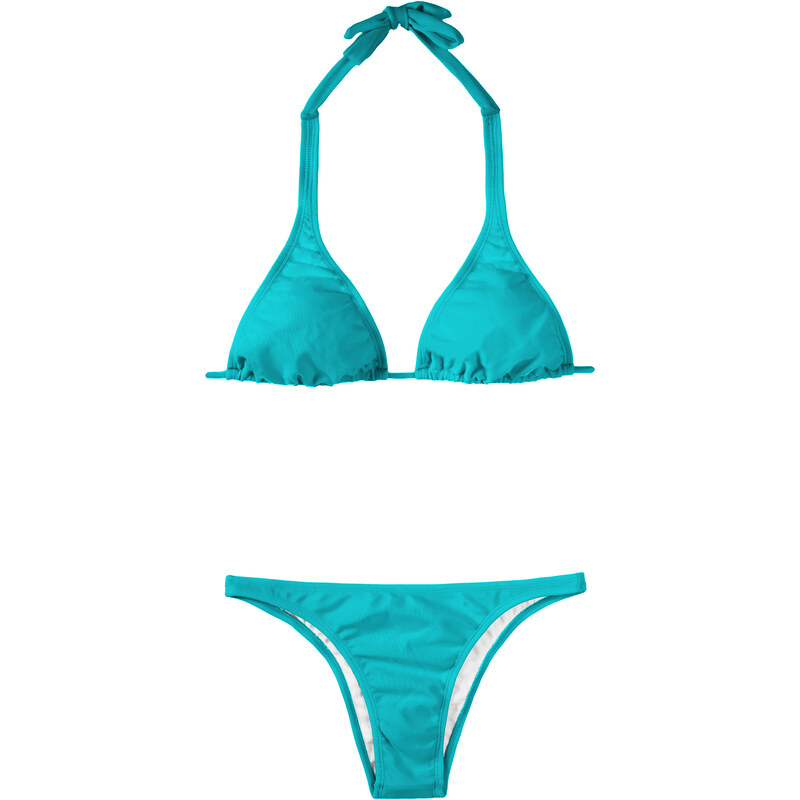 Rio De Sol Bikini Brésilien Bleu Et Triangle Foulard - Tahiti Cortinao Basic