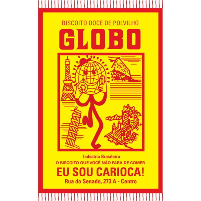 Rio De Sol Paréo Jaune Et Rouge Biscuits Globo - Biscoito Globo Vermelho