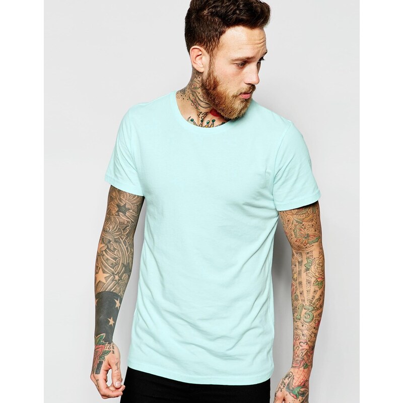 Dr Denim - Patrick - T-shirt léger - Vert menthe clair - Bleu