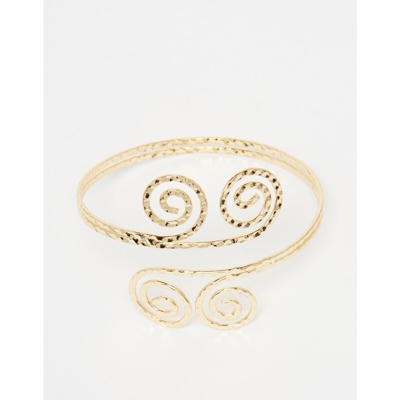 ASOS - Bracelet de bras motif spirale - Doré