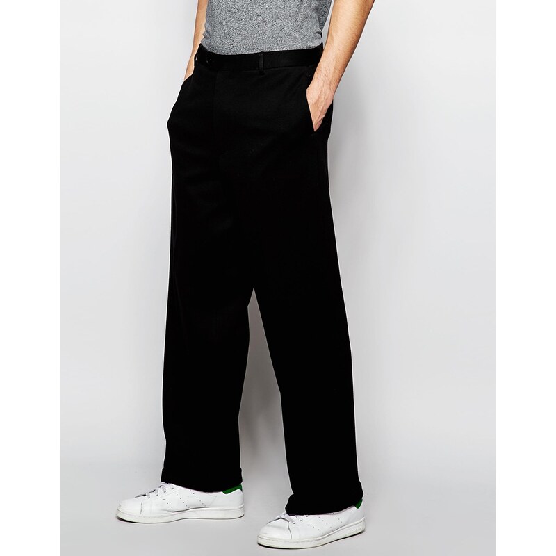 ASOS - Pantalon large en jersey - Noir - Noir