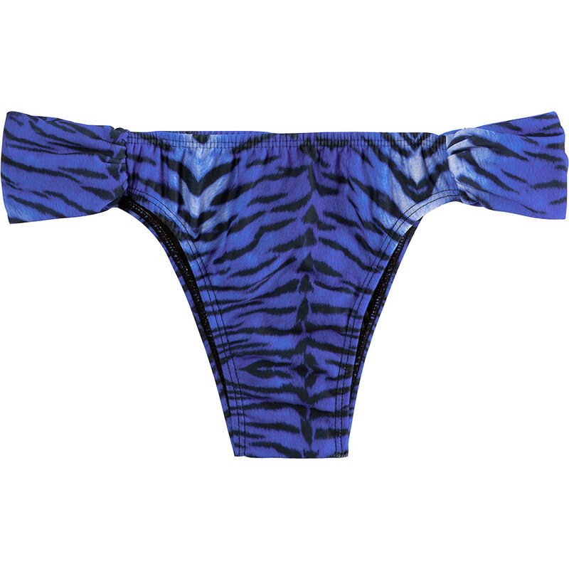 Ellis Beach Wear Tanga De Bain Bleu Imprimé Tigre - Calcinha Pedra Azul