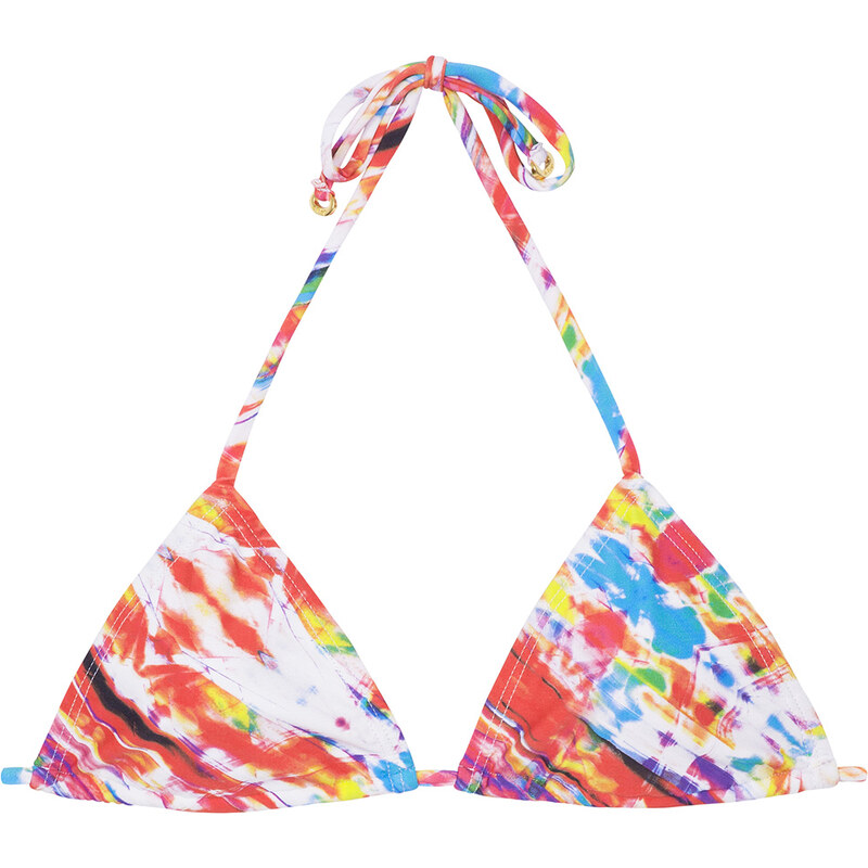 La Playa Haut De Bikini Triangle Tie Dye Multicolore - Soutien Tie Dye Coracao