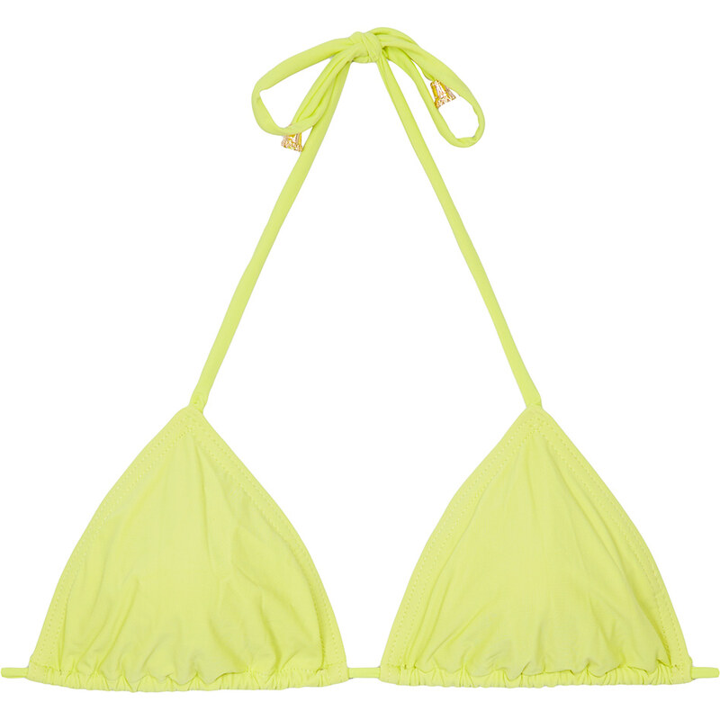 Lua Morena Haut De Bikini Triangle Coulissant Jaune Lime - Soutien Essencial Limone