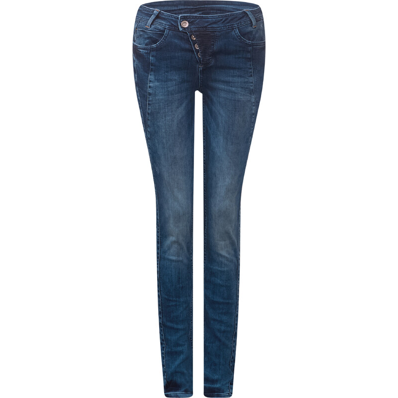 Street One - Jean étroit taille basse Rona - Mid Blue Wash Flash
