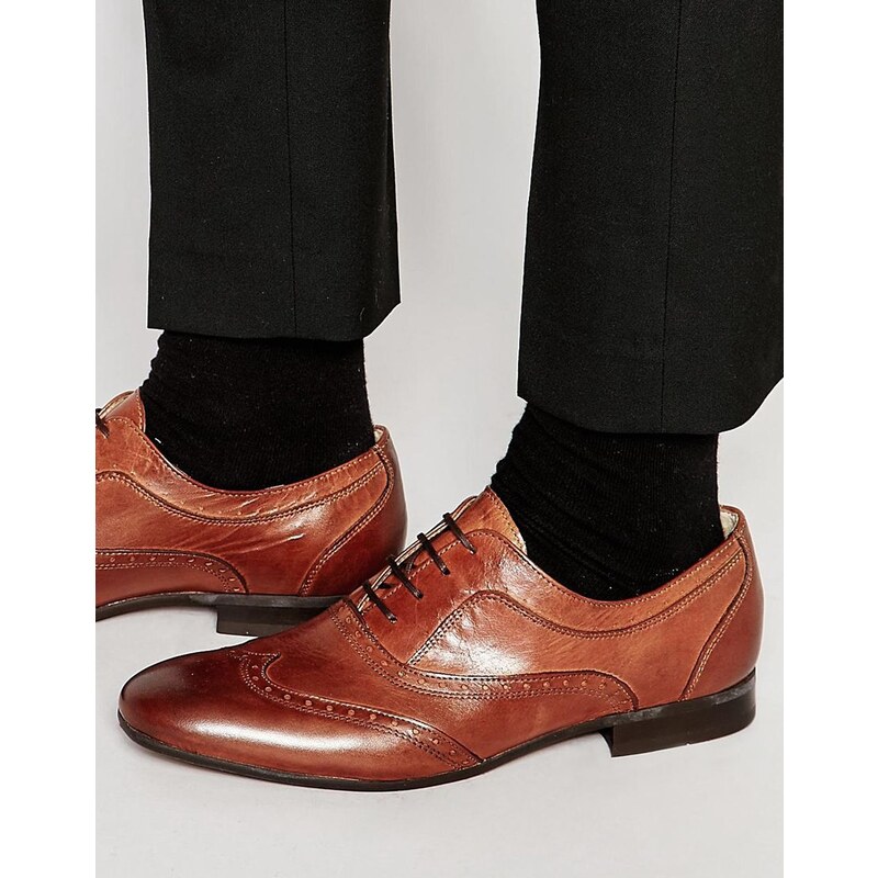 Hudson London - Francis - Chaussures richelieu en cuir - Marron