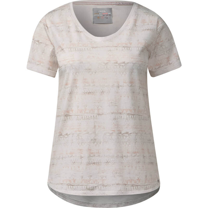 Cecil - T-shirt imprimé délavé - rose beryl