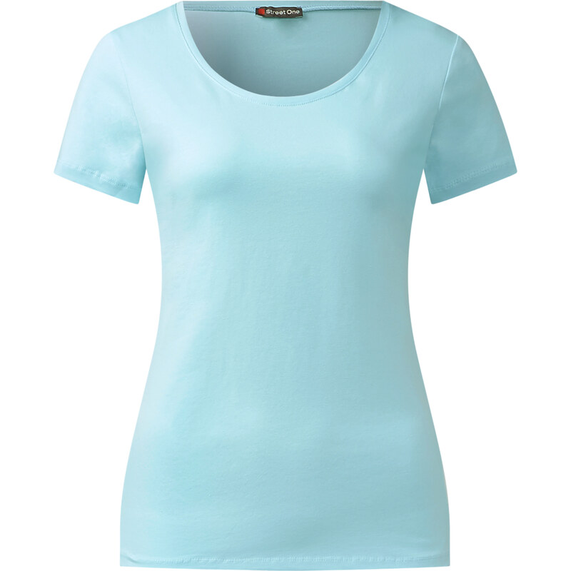 Street One - T-shirt à encolure arrondie biologique Clia - bright aqua