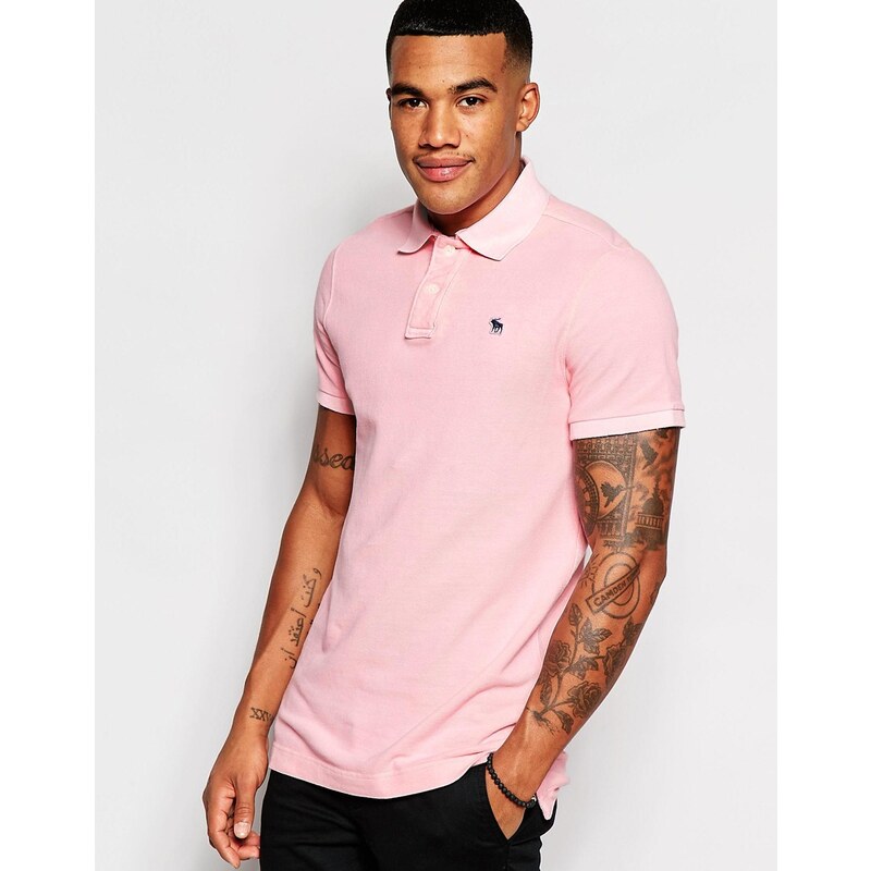 Abercrombie & Fitch - Polo moulant rose - Jaune