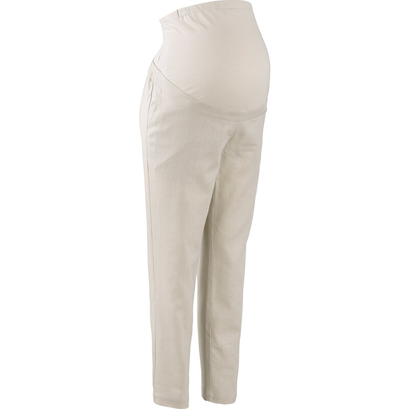 bpc bonprix collection Pantalon de grossesse en lin longueur 7/8 gris femme - bonprix
