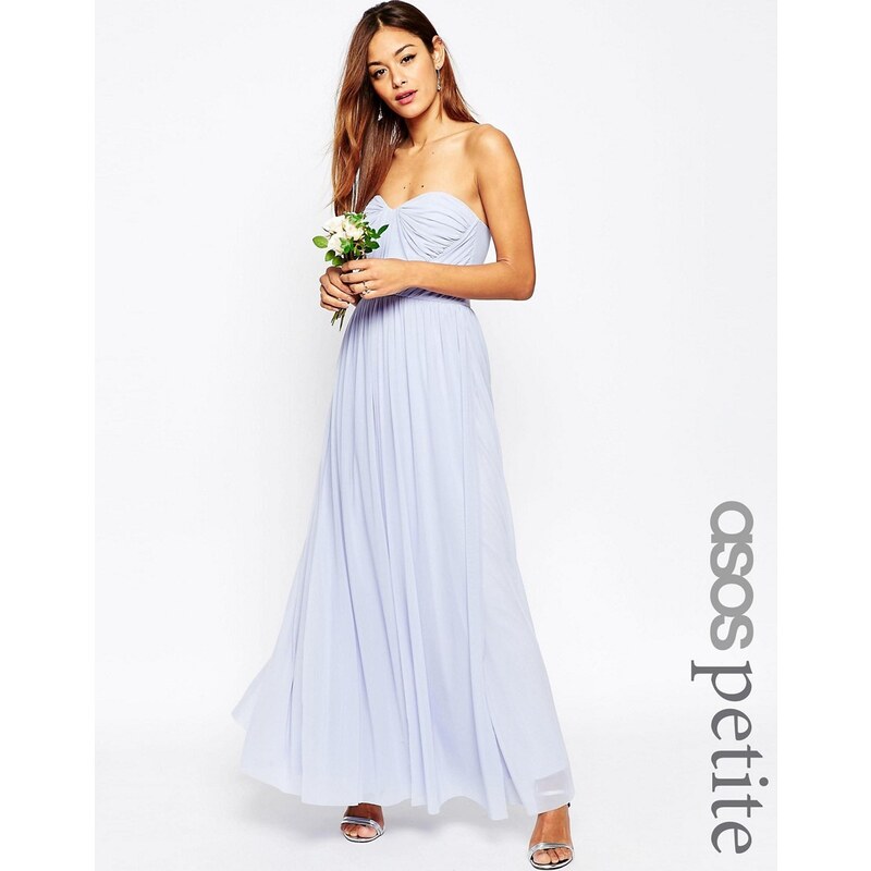 ASOS Petite Wedding - Robe longue multiposition en tulle - Bleu