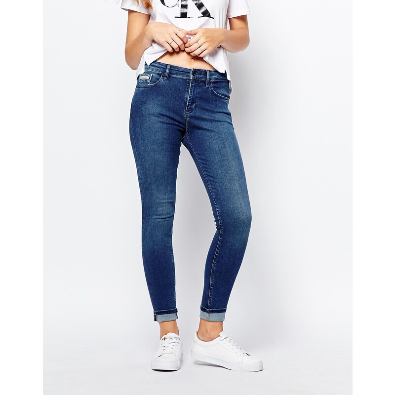 Calvin Klein Jeans - Jean skinny taille haute - Bleu