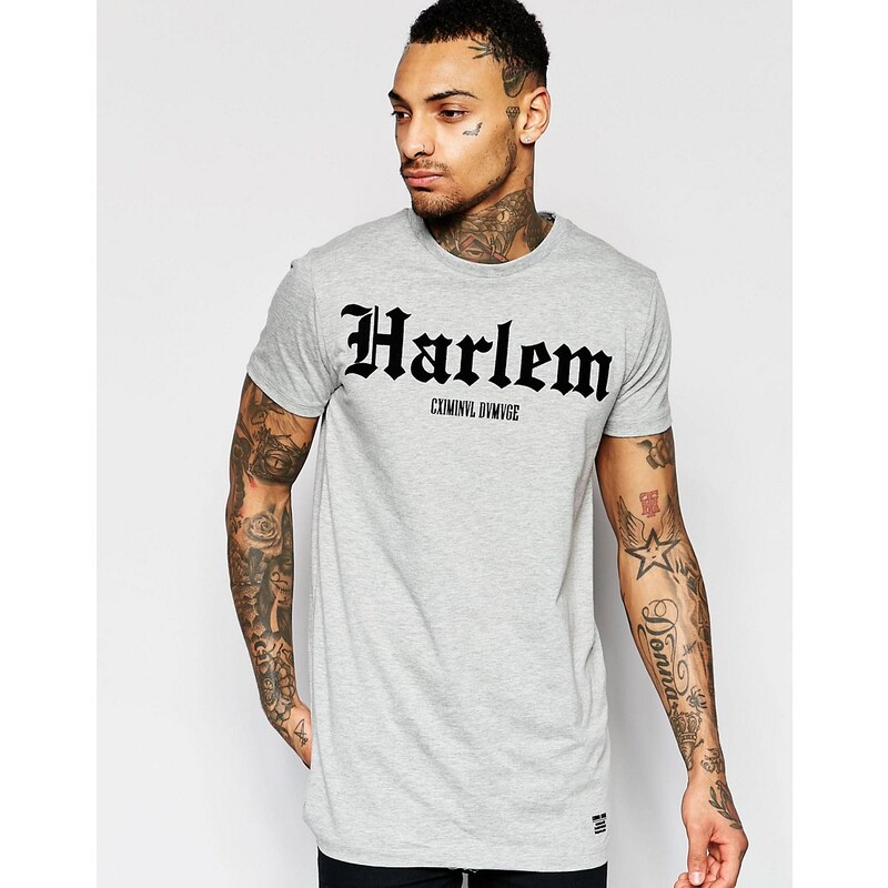 Criminal Damage - Harlem - T-shirt long - Gris