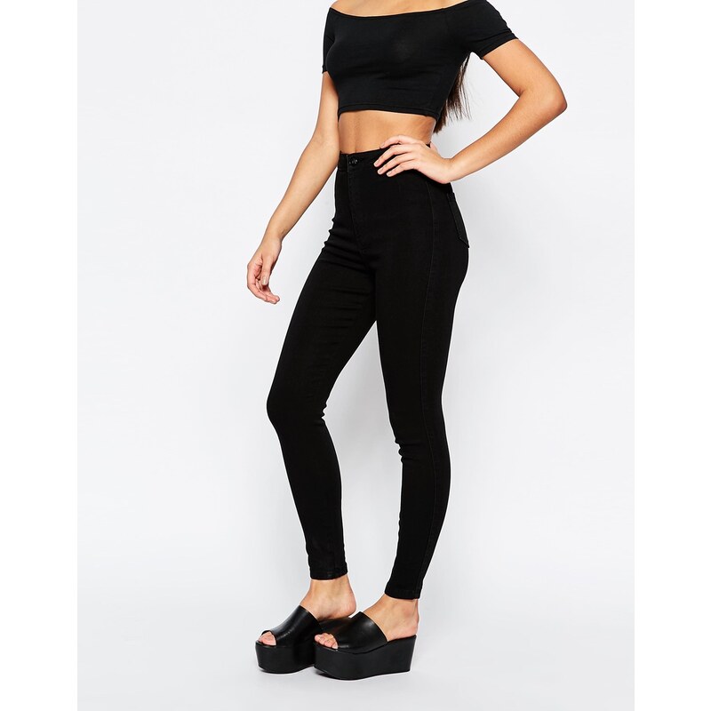 Missguided - Vice - Jean skinny taille haute super stretch - Noir
