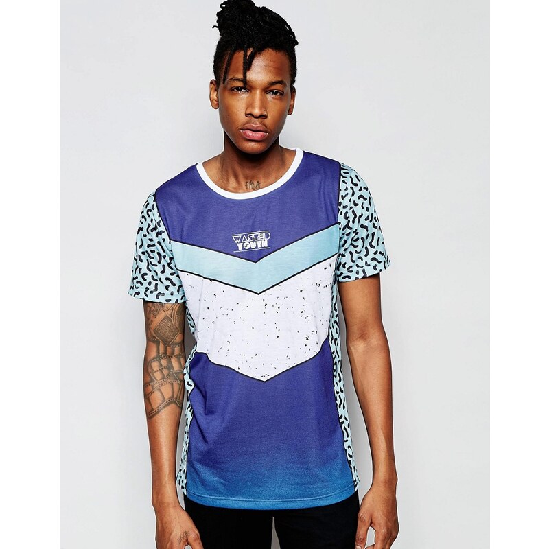 Wasted Youth - Memphis Side - T-shirt - Bleu