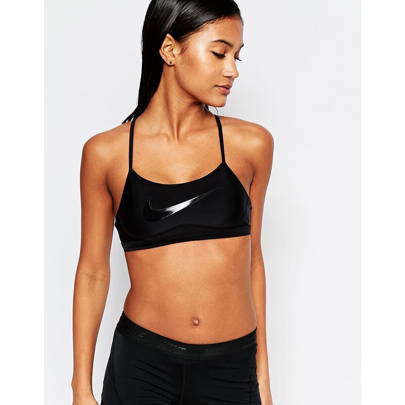 Nike - Top de bikini dos nageur - Noir