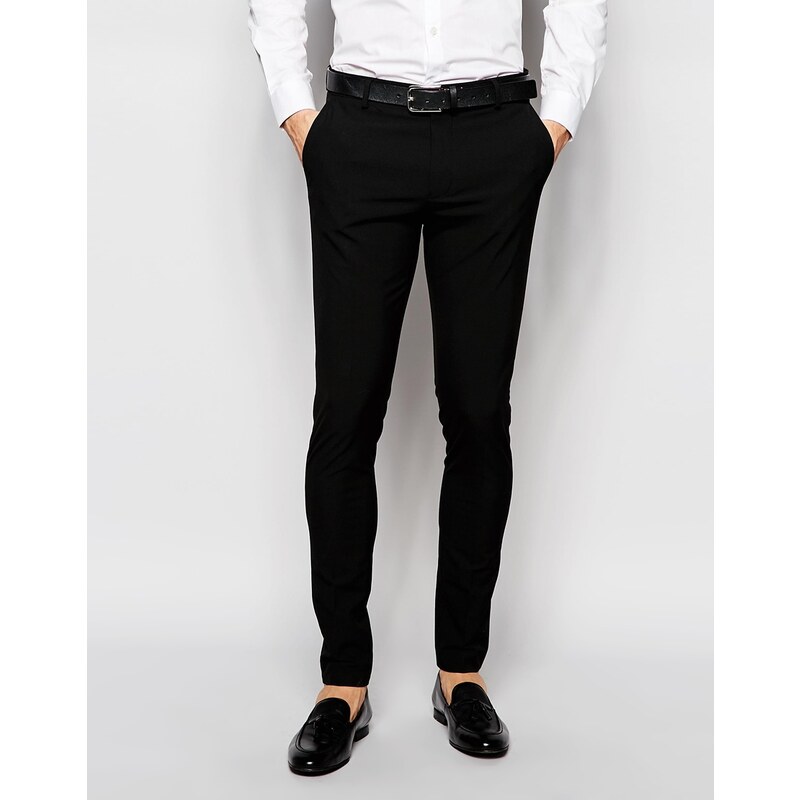 Selected Homme - Pantalon de costume super skinny avec stretch - Noir
