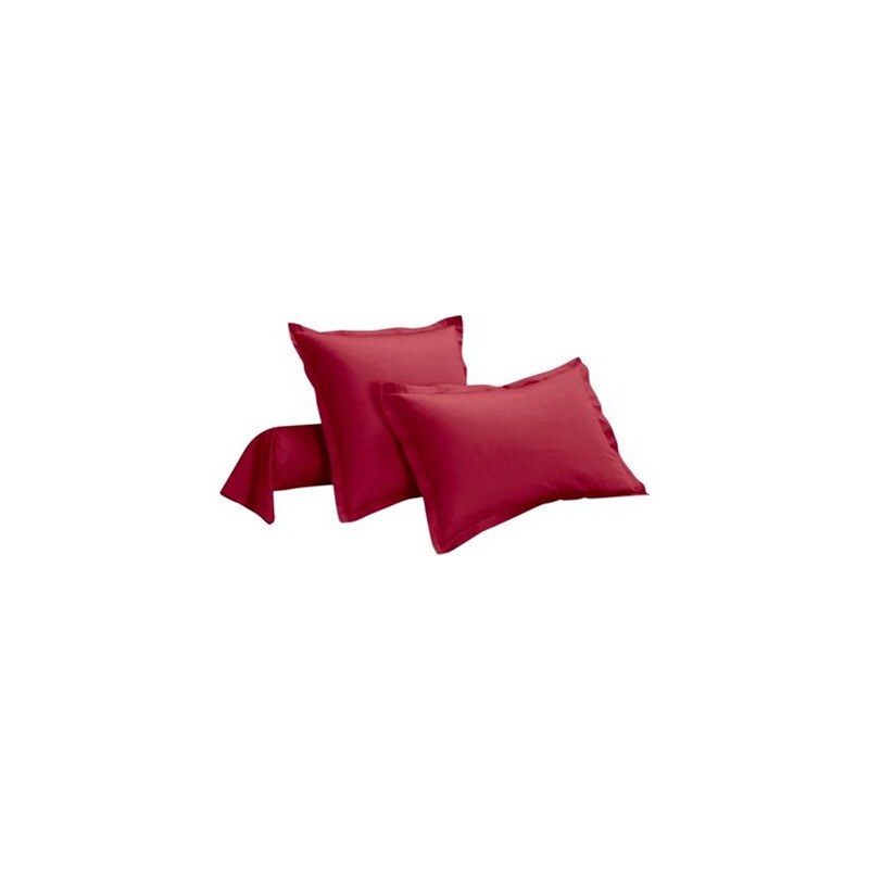 Ifilhome Uni Rouge - Taie unie - rouge