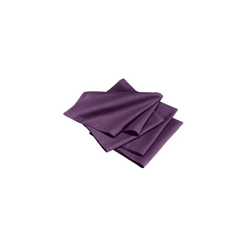 Ifilhome Metis - Lot de 4 serviettes - violet