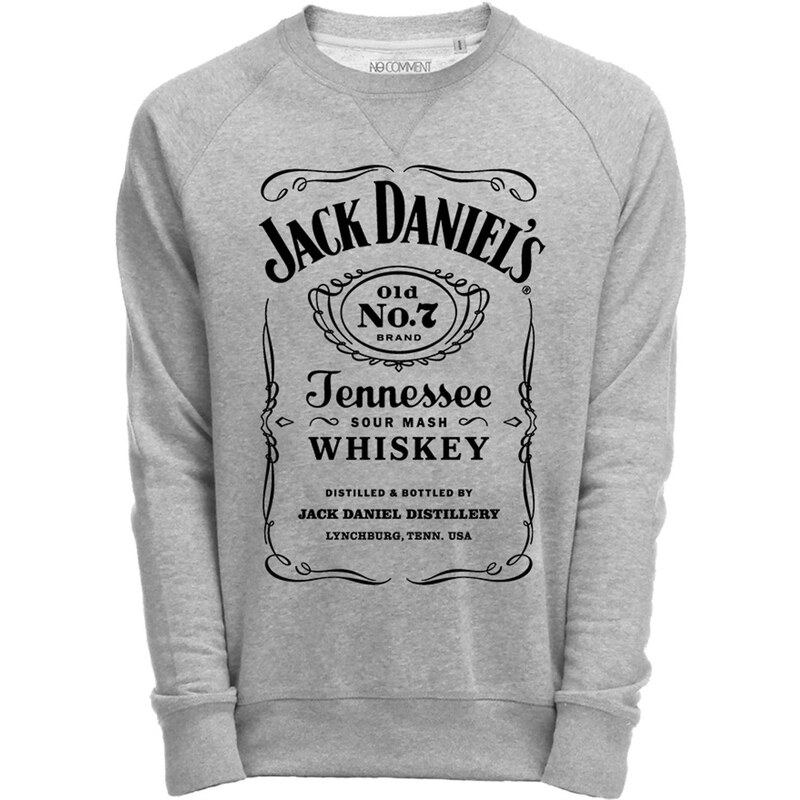 Sweat Shirt Gris imprimé Jack Daniel's No Comment Paris