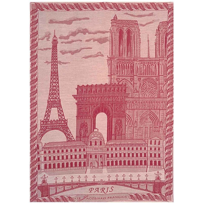 Le Jacquard Français Paris Rubis - Torchon - rouge
