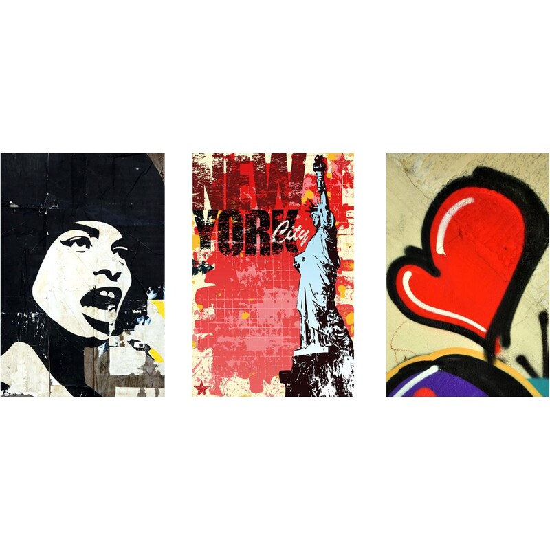 Tableau sur toile Love Graffiti 1 Artmosphere