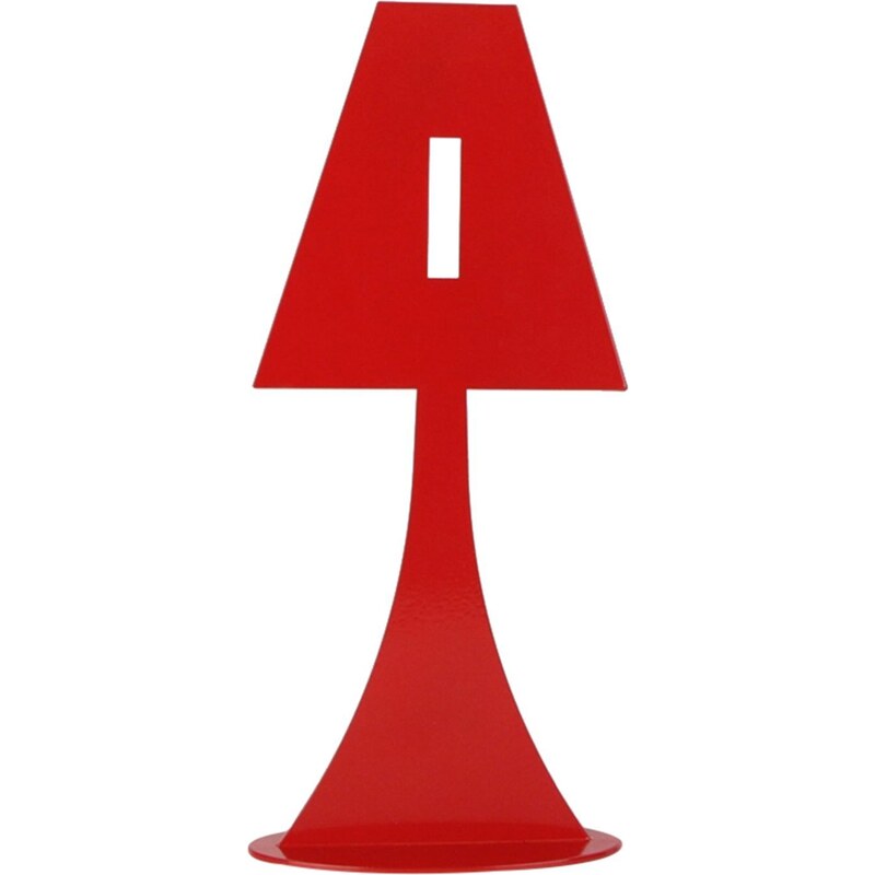 Bougeoir lampe en métal rouge Chandelier Electic Fenel et Arno