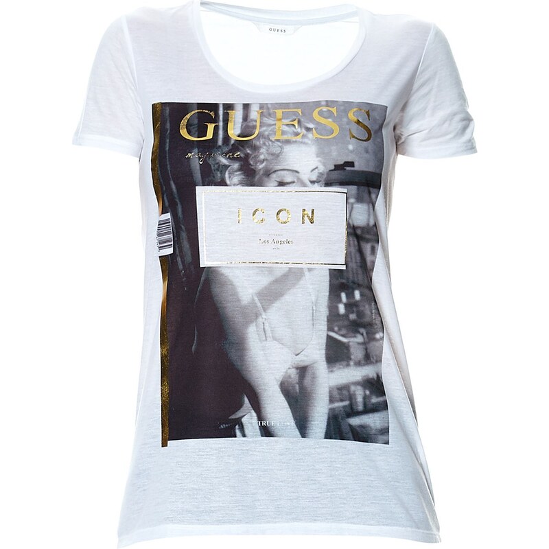 Guess Icon Magazine - T-shirt - blanc