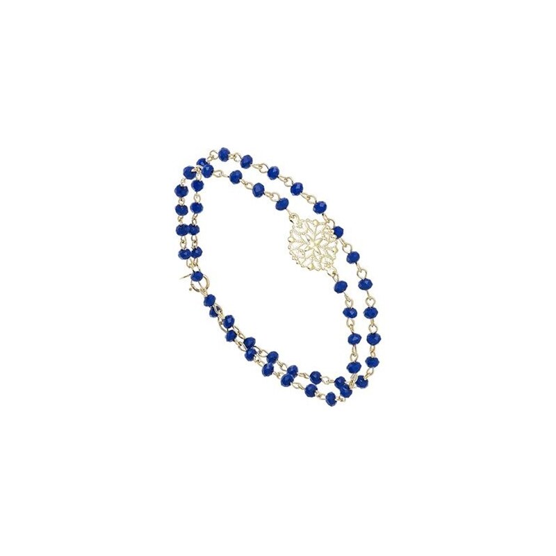 Oscar Bijoux Katarina - Bracelet chaîne en plaqué or - bleu