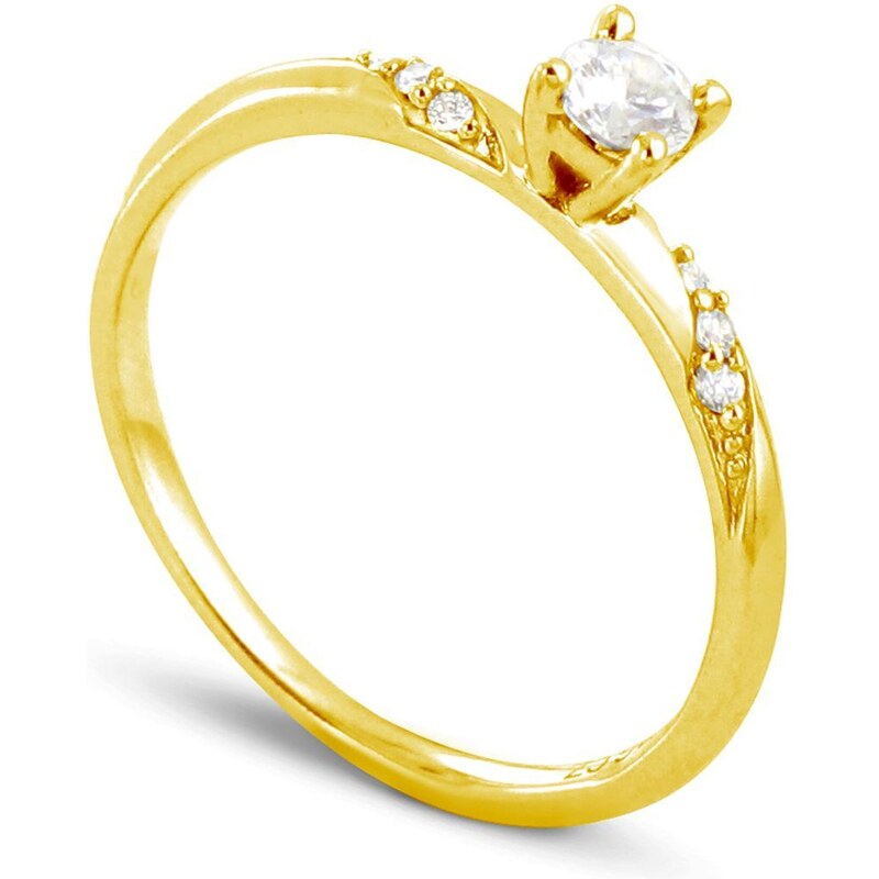 Tous mes bijoux Duos - Bague en or jaune sertie de diamants - jaune