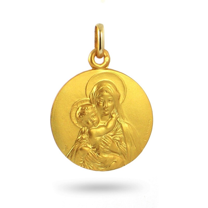 Tous mes bijoux Vierge à l'enfant - Médaille en or - jaune