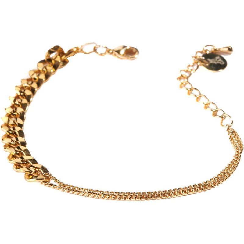 Bracelet chaine grosse maille dorée 16K Infini Azucar Bijoux