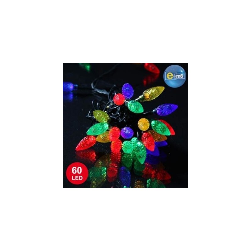 Décoration Noel Guirlande lumineuse pomme de pin 60 lumières - multicolore