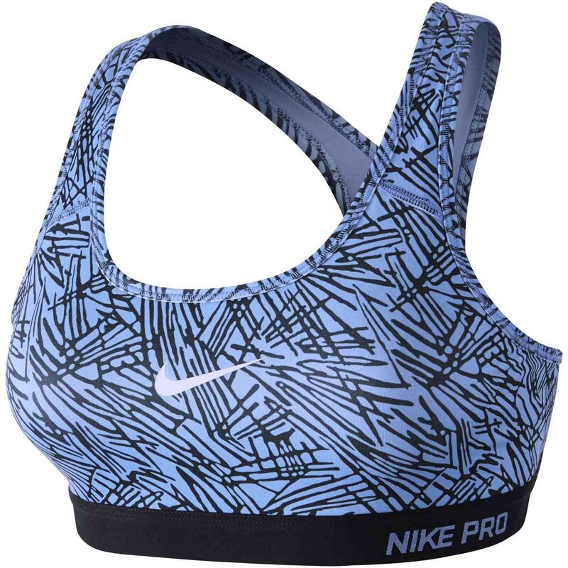 Nike Pro clsc pad palm prt - Brassière de sport - bleu