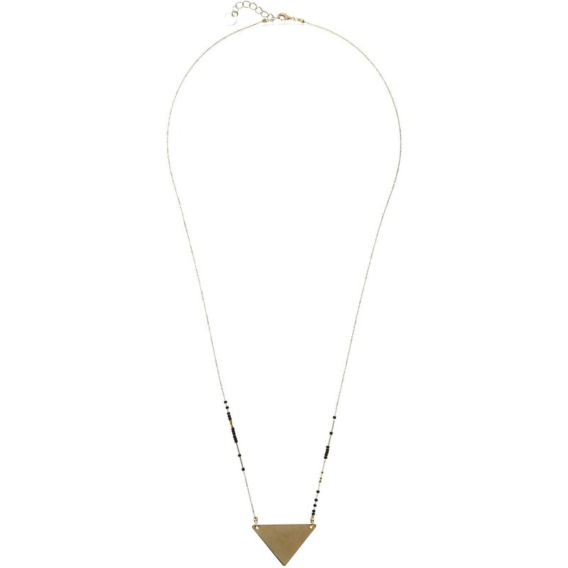 7 bis Sautoir triangle avec perles - doré
