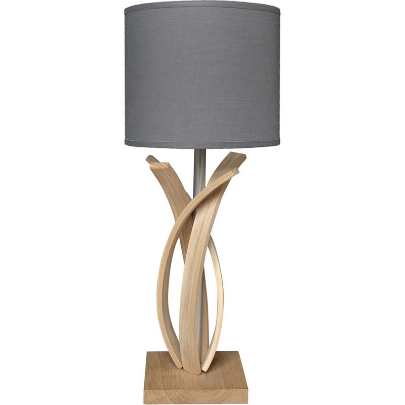 Lampe de table design en bois et abat jour Alice Limelo design