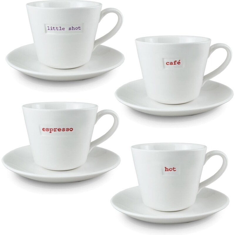 4 Tasses à café Café/Hot/Espresso/Little shot Keith Brymer Jones