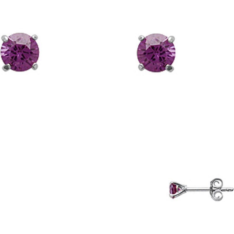 Tous mes bijoux Boucles d'oreilles en argent - violet