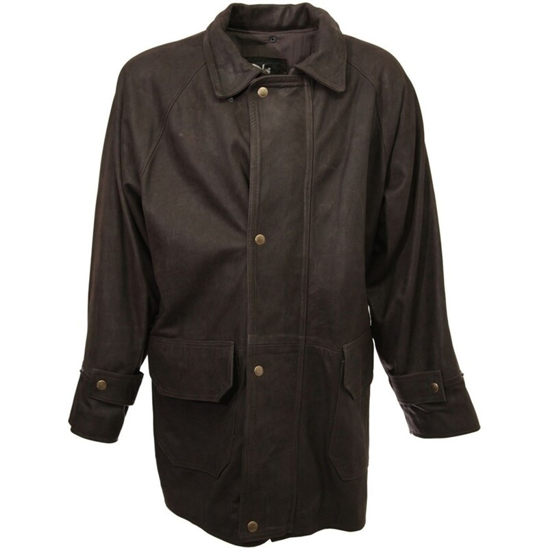 DKS Australia - Manteau en cuir - marron