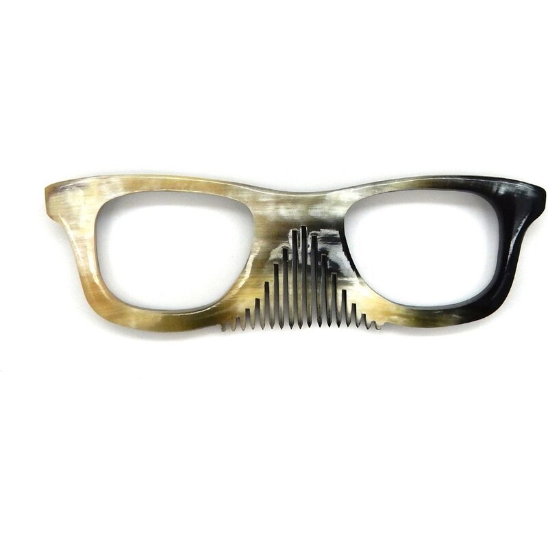 L'Artisan Créateur Peigne lunettes - corne foncée - multicolore