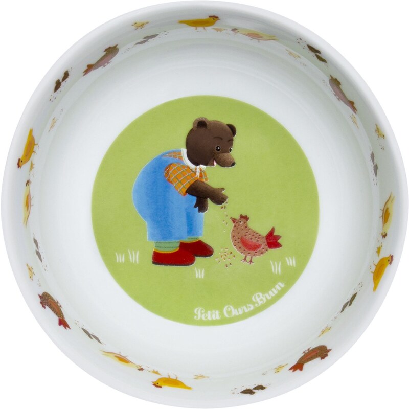 Guy Degrenne Petit ours brun - Vaisselle pour enfant - en porcelaine bicolore